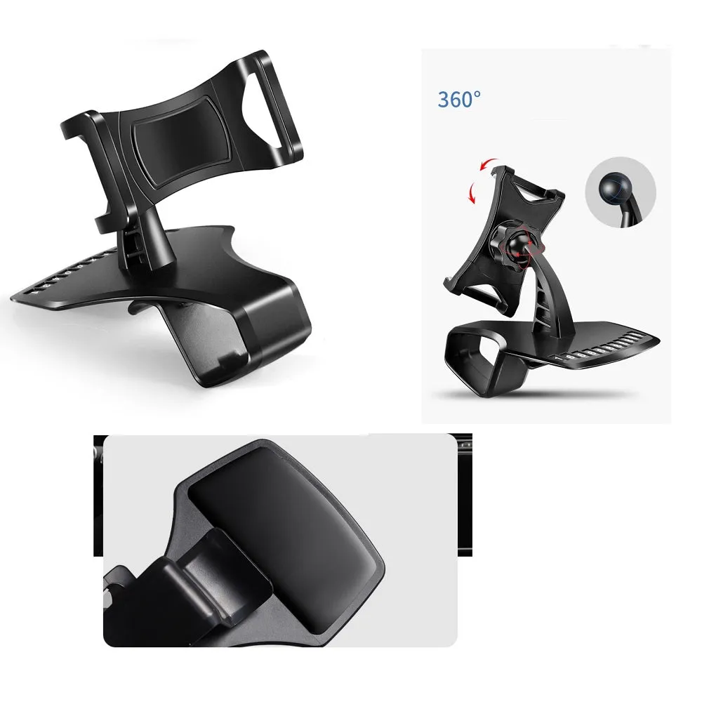 3 in 1 Car GPS Smartphone Holder: Dashboard / Visor Clamp   AC Grid Clip for Azumi Chic - Black