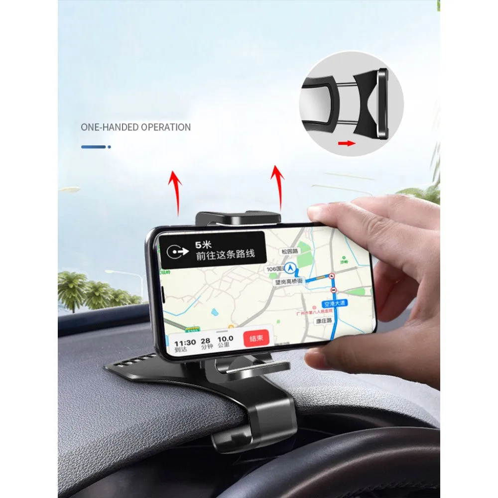 3 in 1 Car GPS Smartphone Holder: Dashboard / Visor Clamp   AC Grid Clip for Azumi Chic - Black