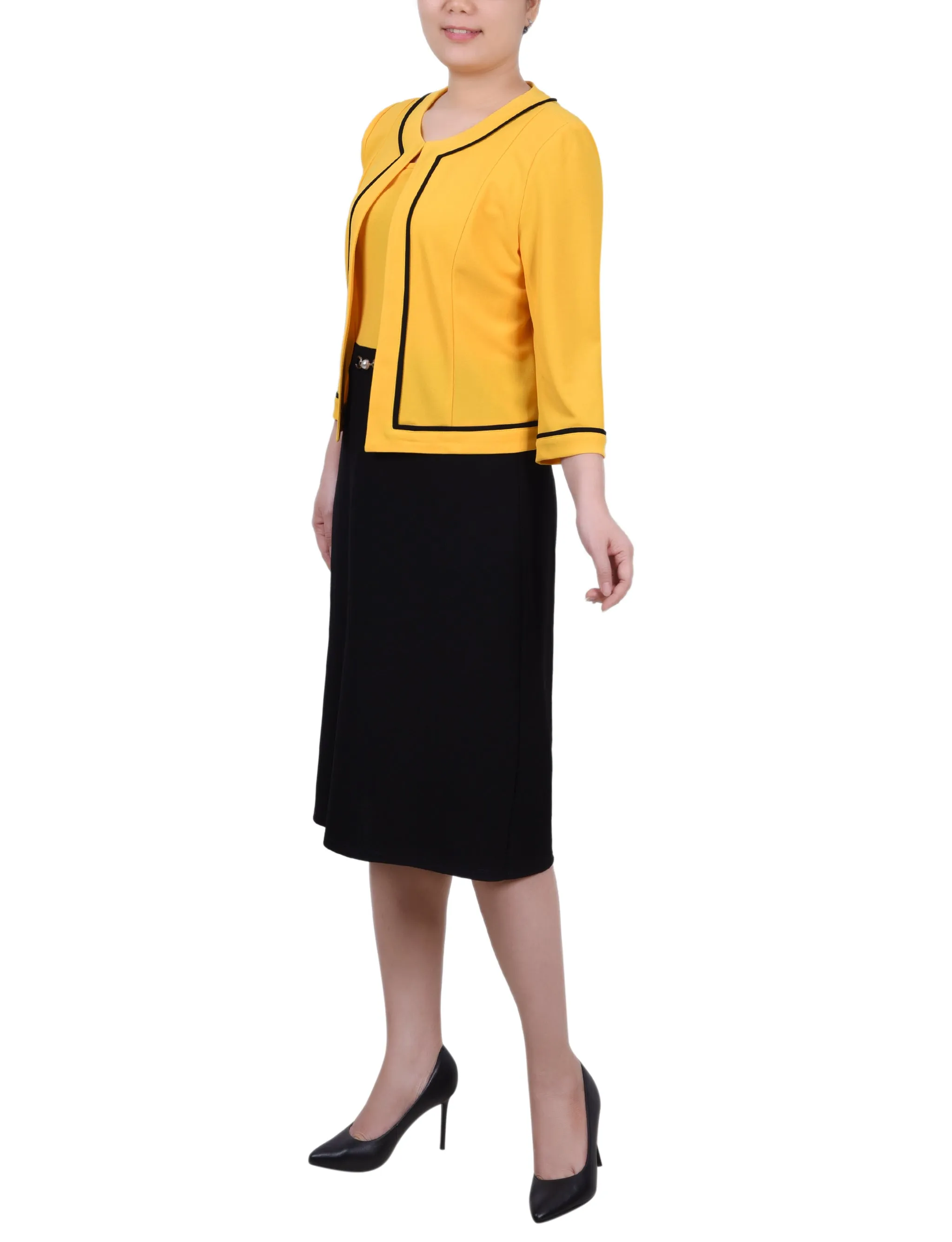 3/4 Sleeve 2 Piece Dress Set