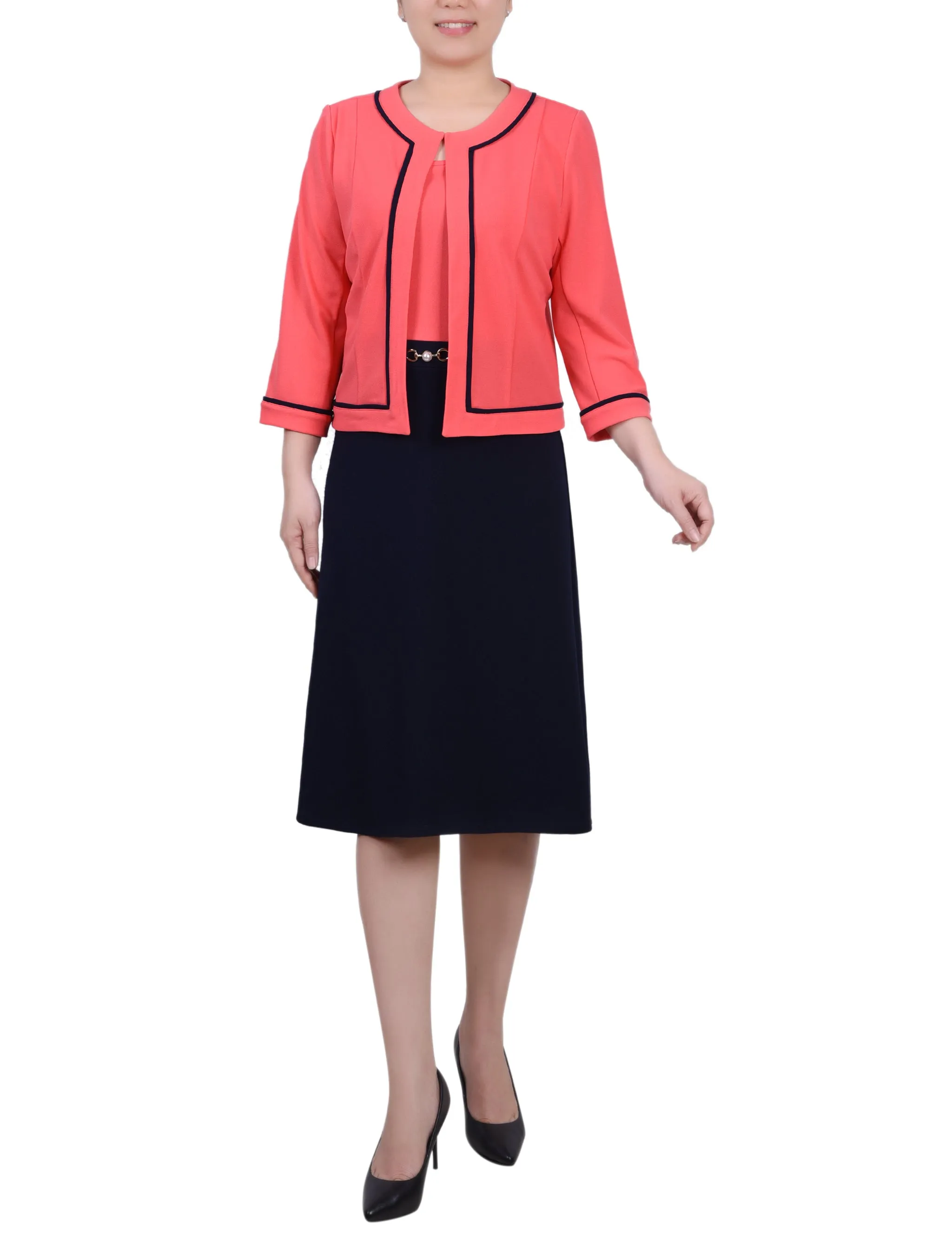 3/4 Sleeve 2 Piece Dress Set