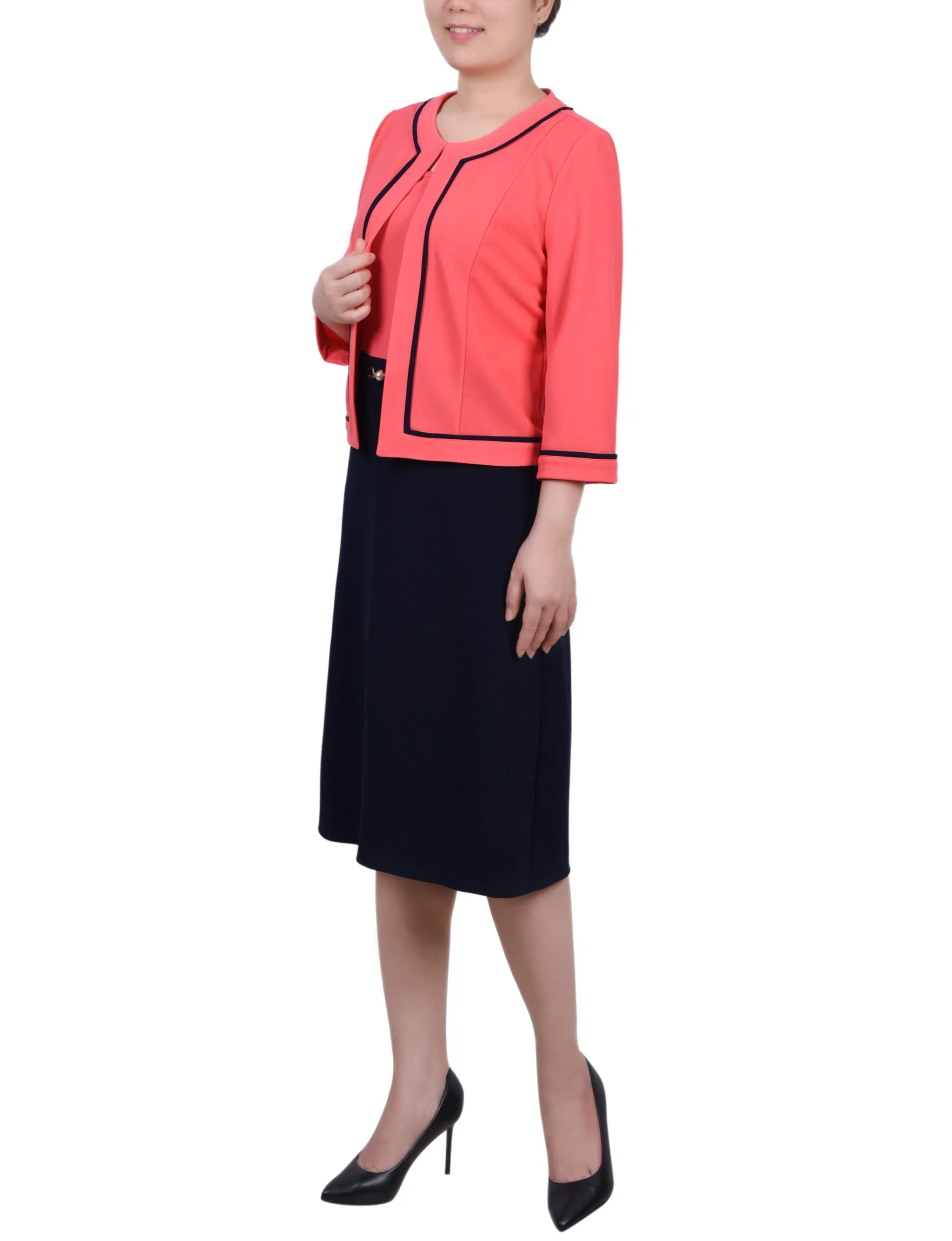 3/4 Sleeve 2 Piece Dress Set