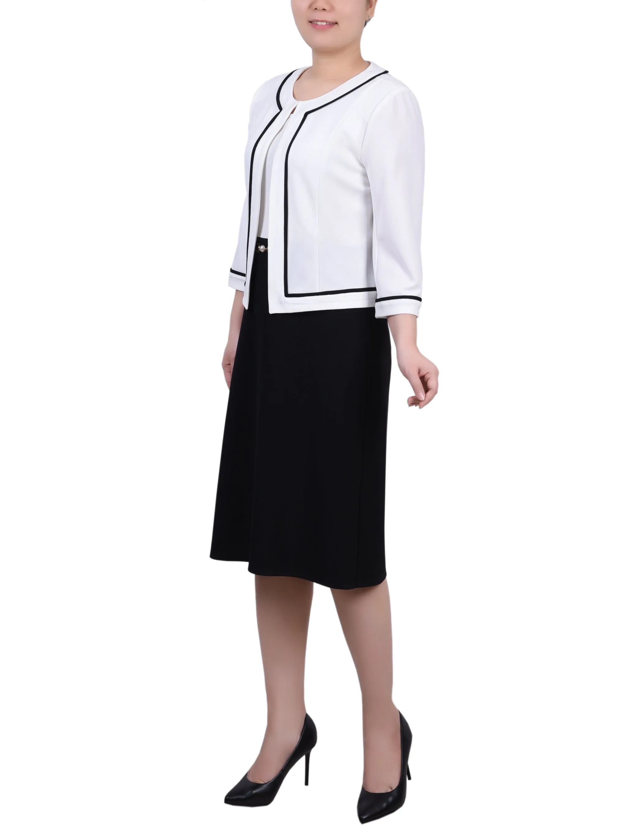3/4 Sleeve 2 Piece Dress Set