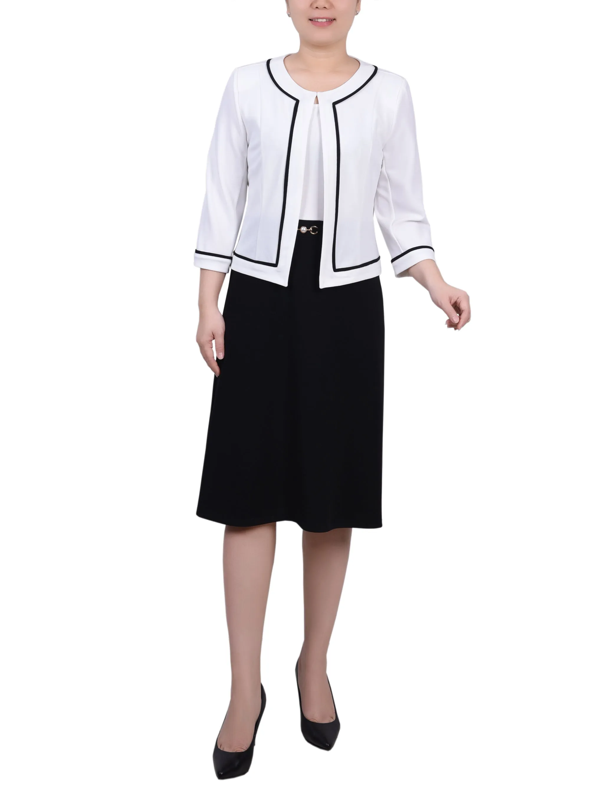 3/4 Sleeve 2 Piece Dress Set