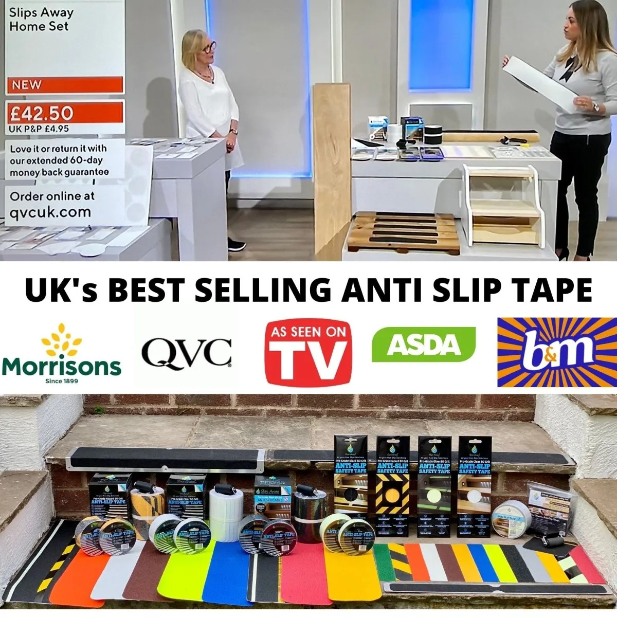 50mm Wide Non-Slip Anti-Skid Decking Strips - Safety and Style for Outdoor Space - GREEN