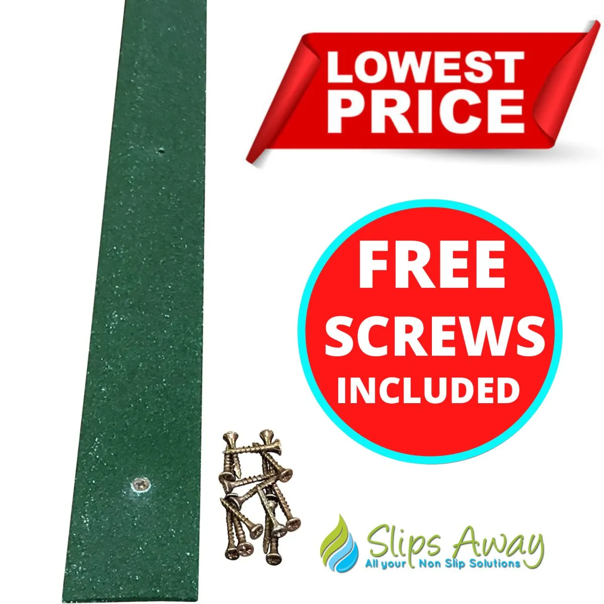 50mm Wide Non-Slip Anti-Skid Decking Strips - Safety and Style for Outdoor Space - GREEN