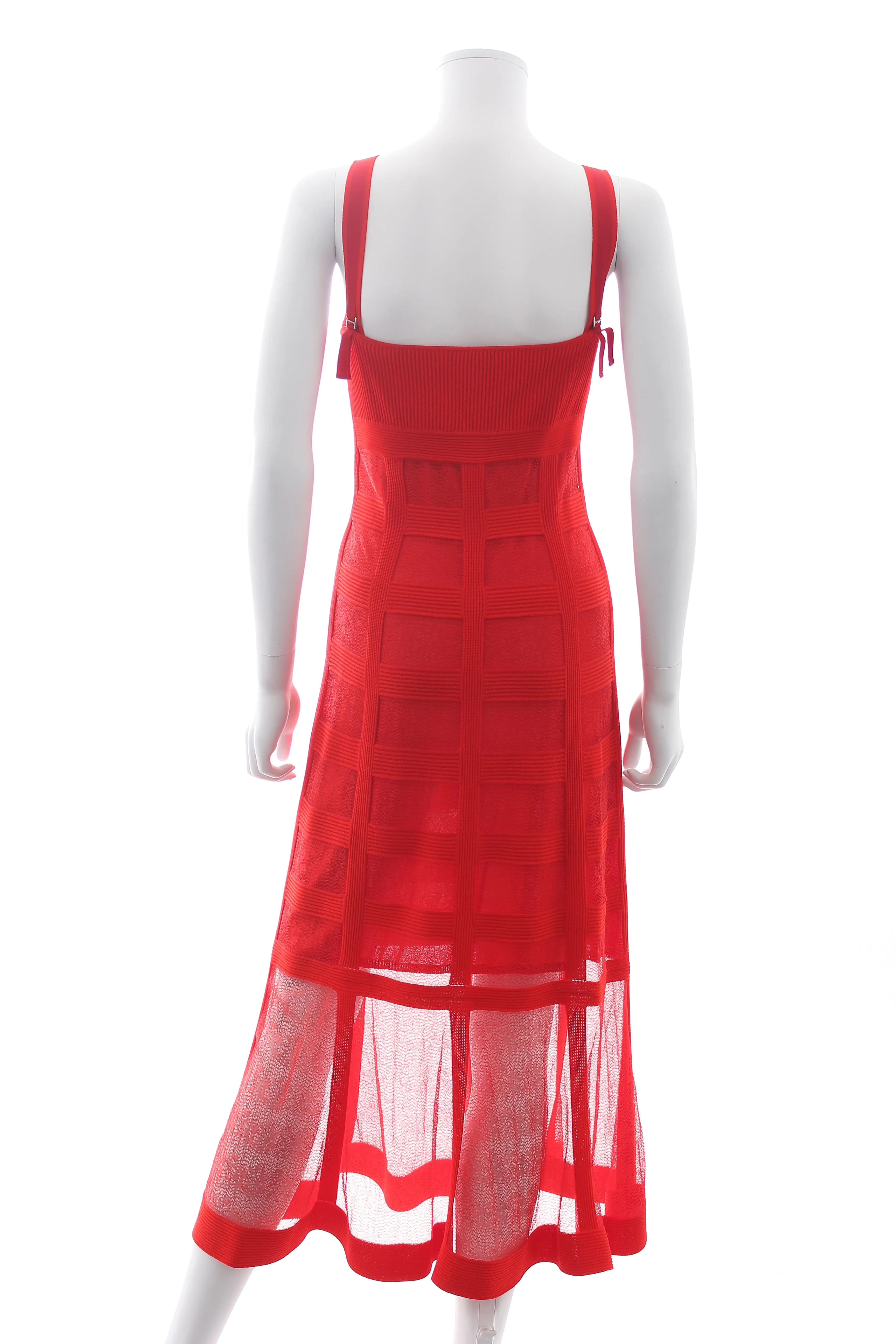 Alexander McQueen Lace-Overlay Panelled Stretch-Knit Dress