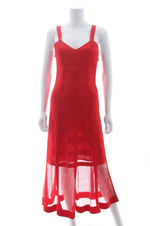 Alexander McQueen Lace-Overlay Panelled Stretch-Knit Dress