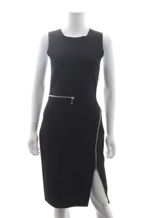 Alexander Wang Curved Zipper Stretch-Knit Dress