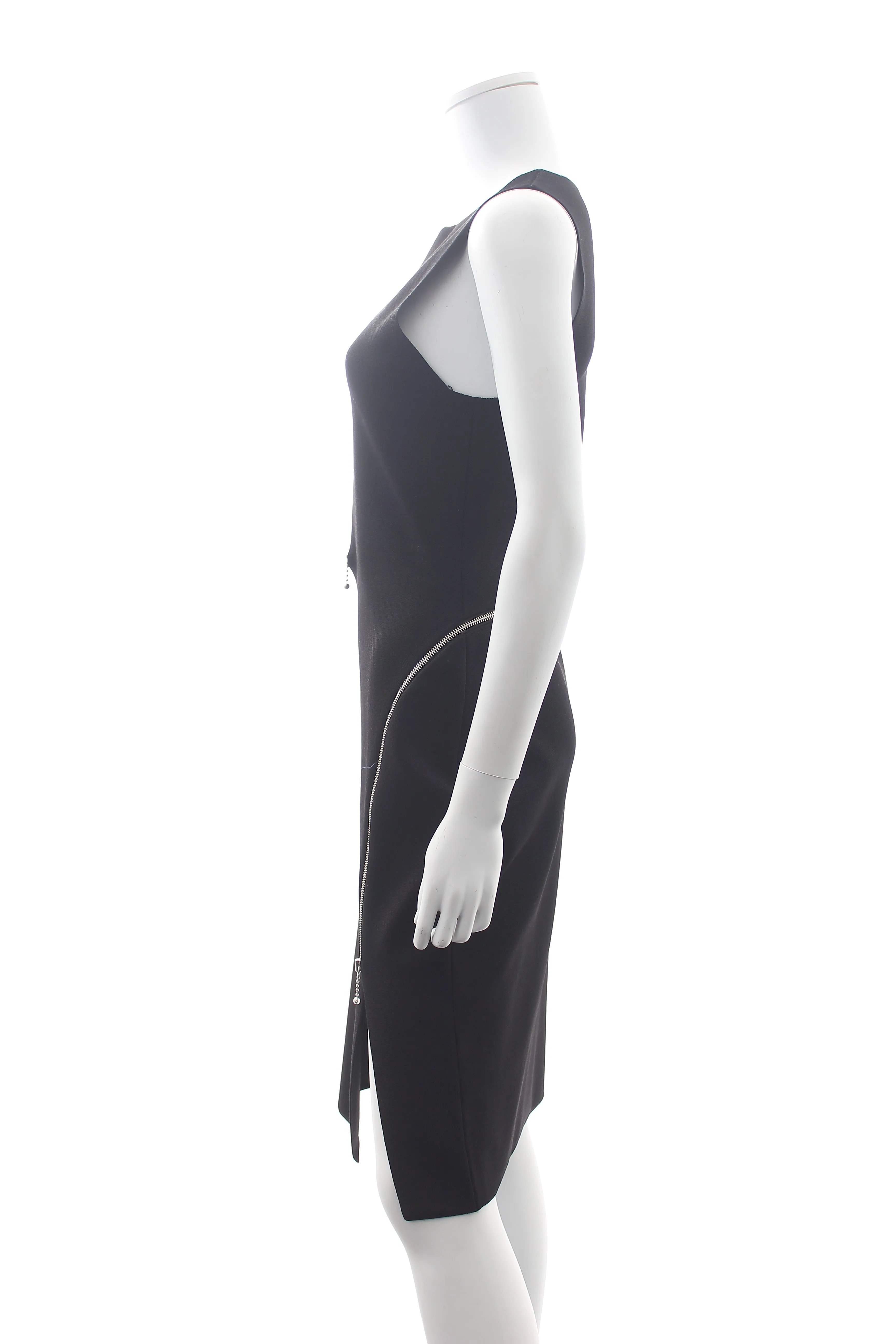 Alexander Wang Curved Zipper Stretch-Knit Dress