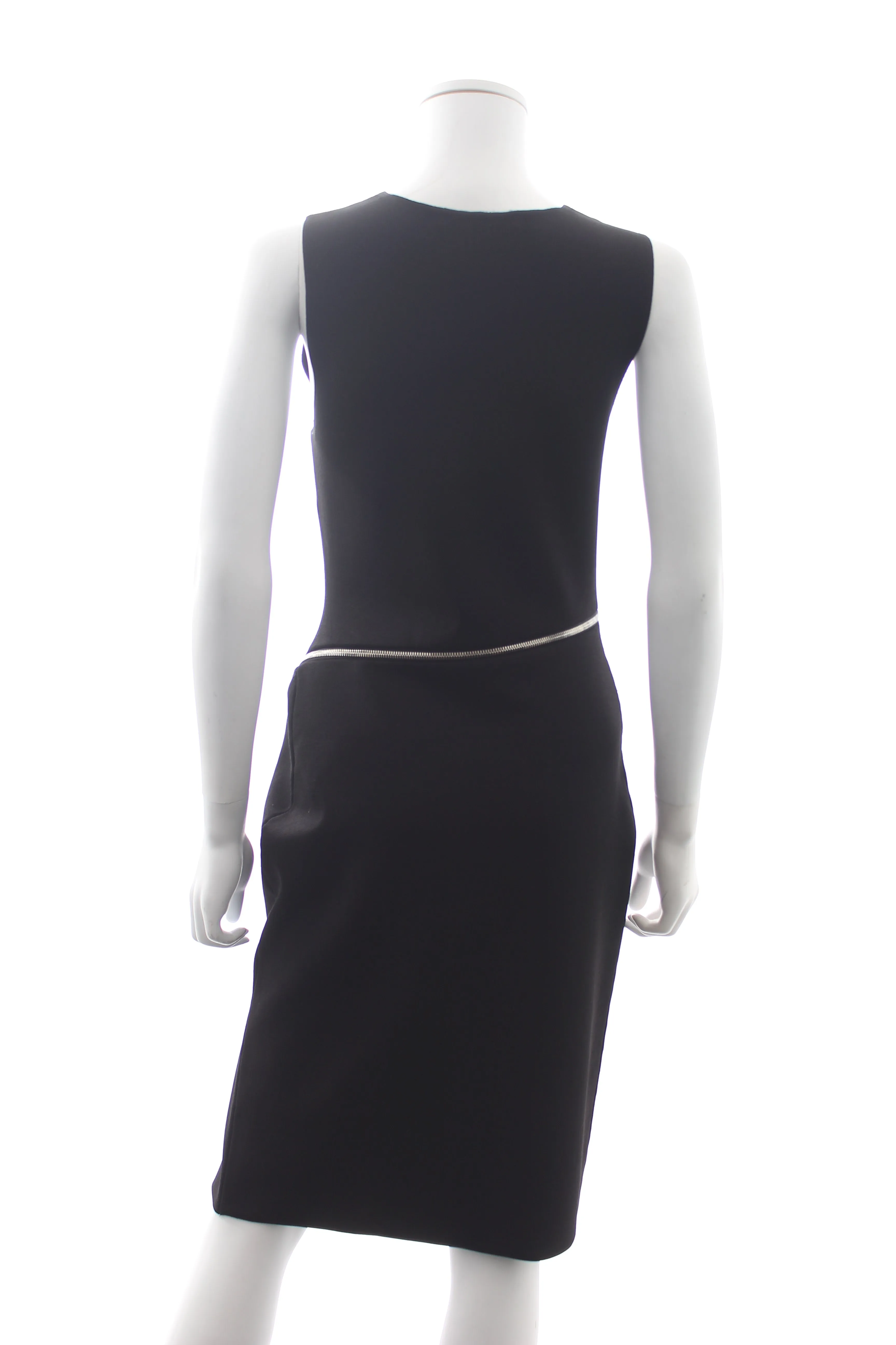 Alexander Wang Curved Zipper Stretch-Knit Dress