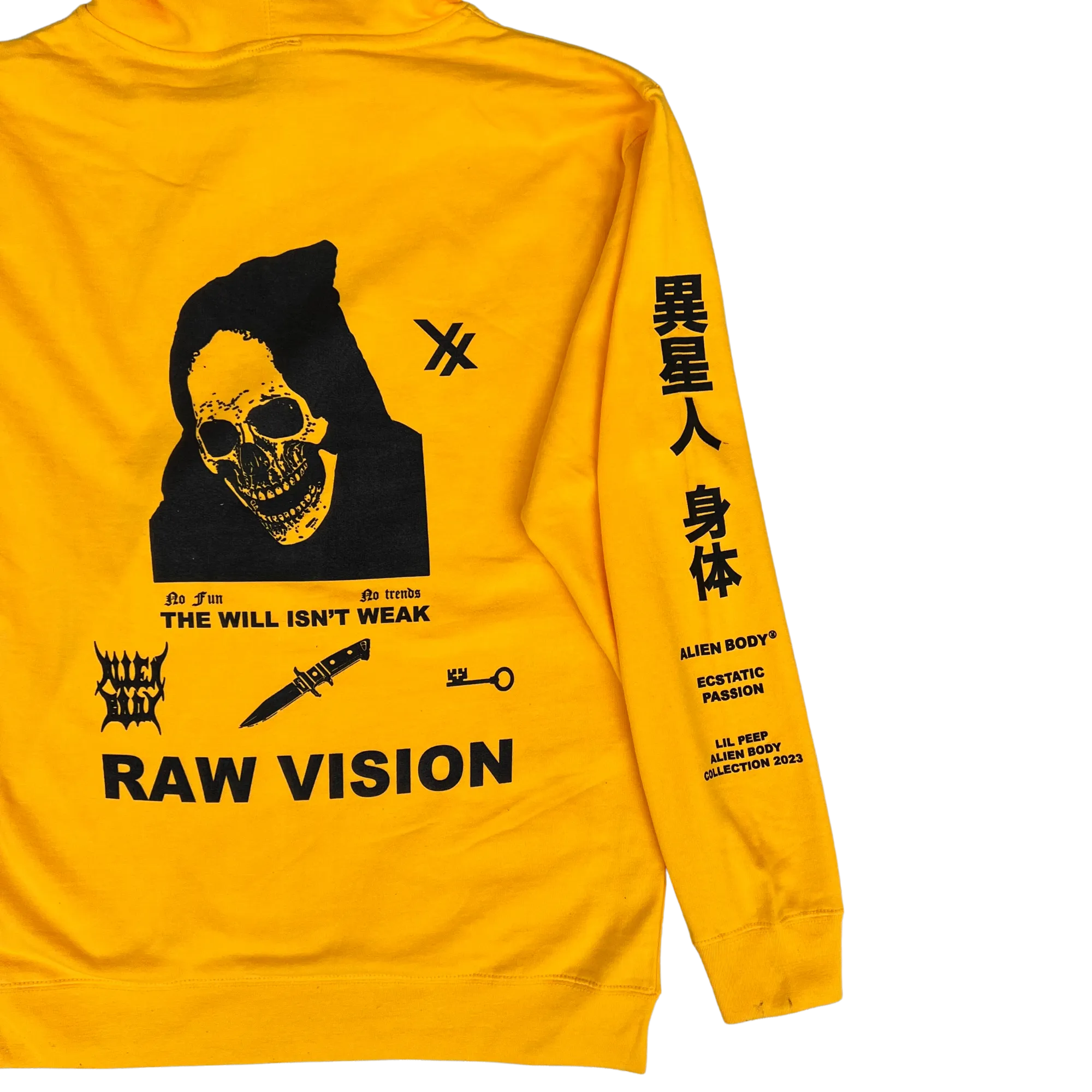 Alien Body x Lil Peep - Yellow RAW VISION Hoodie