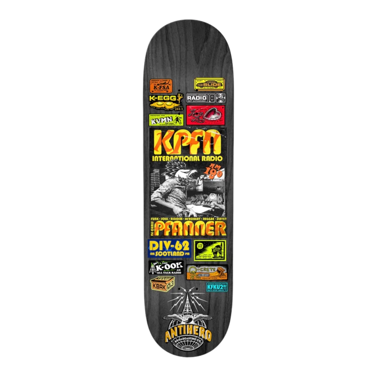 ANTI HERO PFANNER BROADCASTING 2 DECK 8.25" ASSORTED STAINS