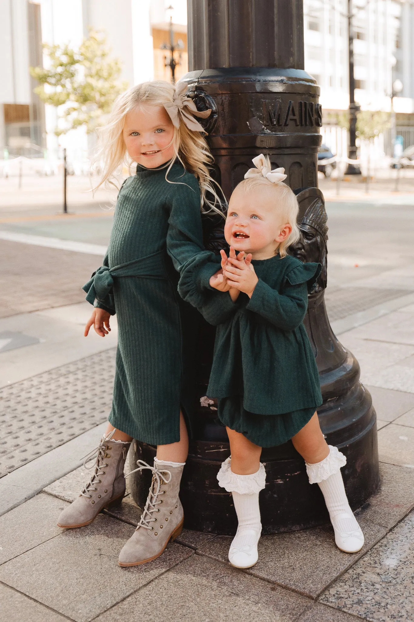 Baby Jensen Dress Set in Green - FINAL SALE