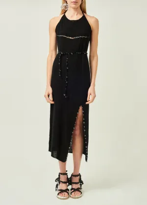 BEADED CUT-OUT DRESS