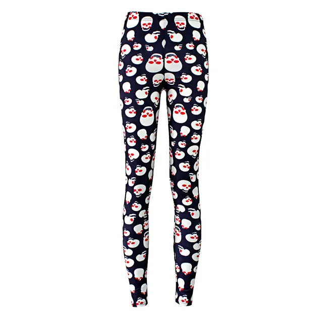 Black skull spirits Print Dark Leggings Women Legging Pants Leggings ladies sexy Death Skull design plus size Drop ship
