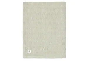 Blanket Cradle 75x100cm Grain Knit - Olive Green/Velvet