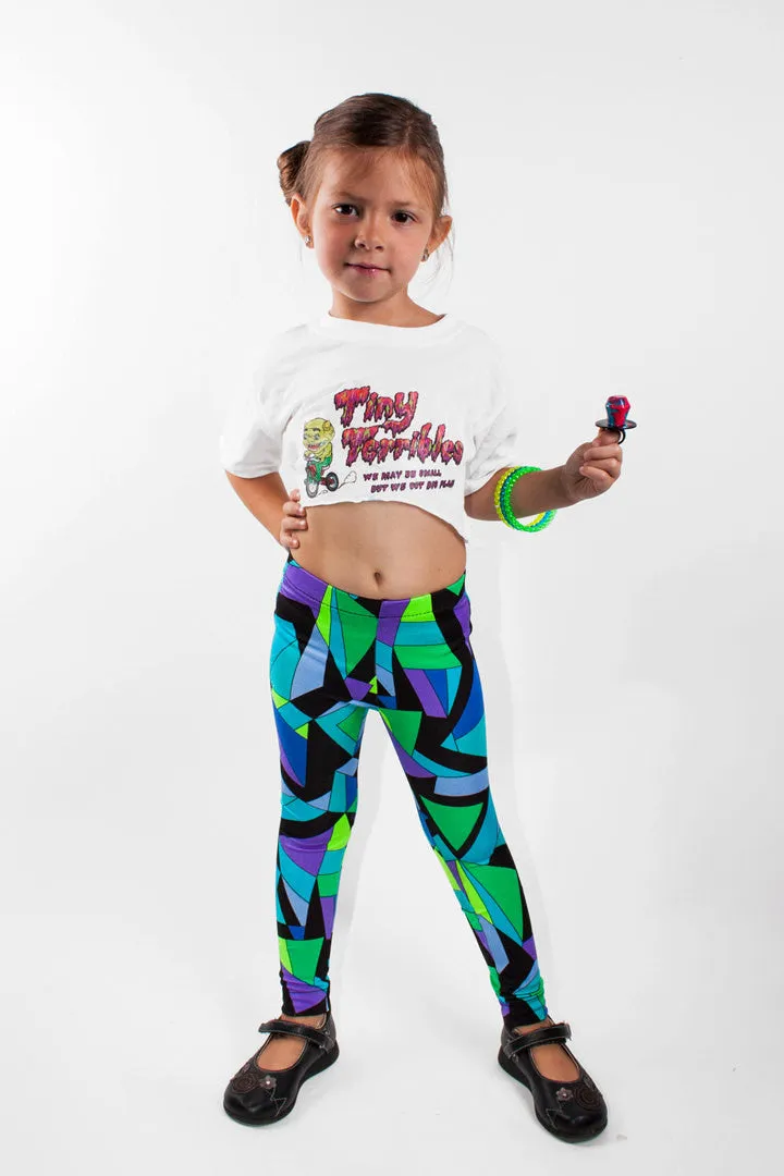 Blue Kaleidoscope Kids Leggings