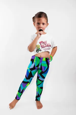 Blue Kaleidoscope Kids Leggings