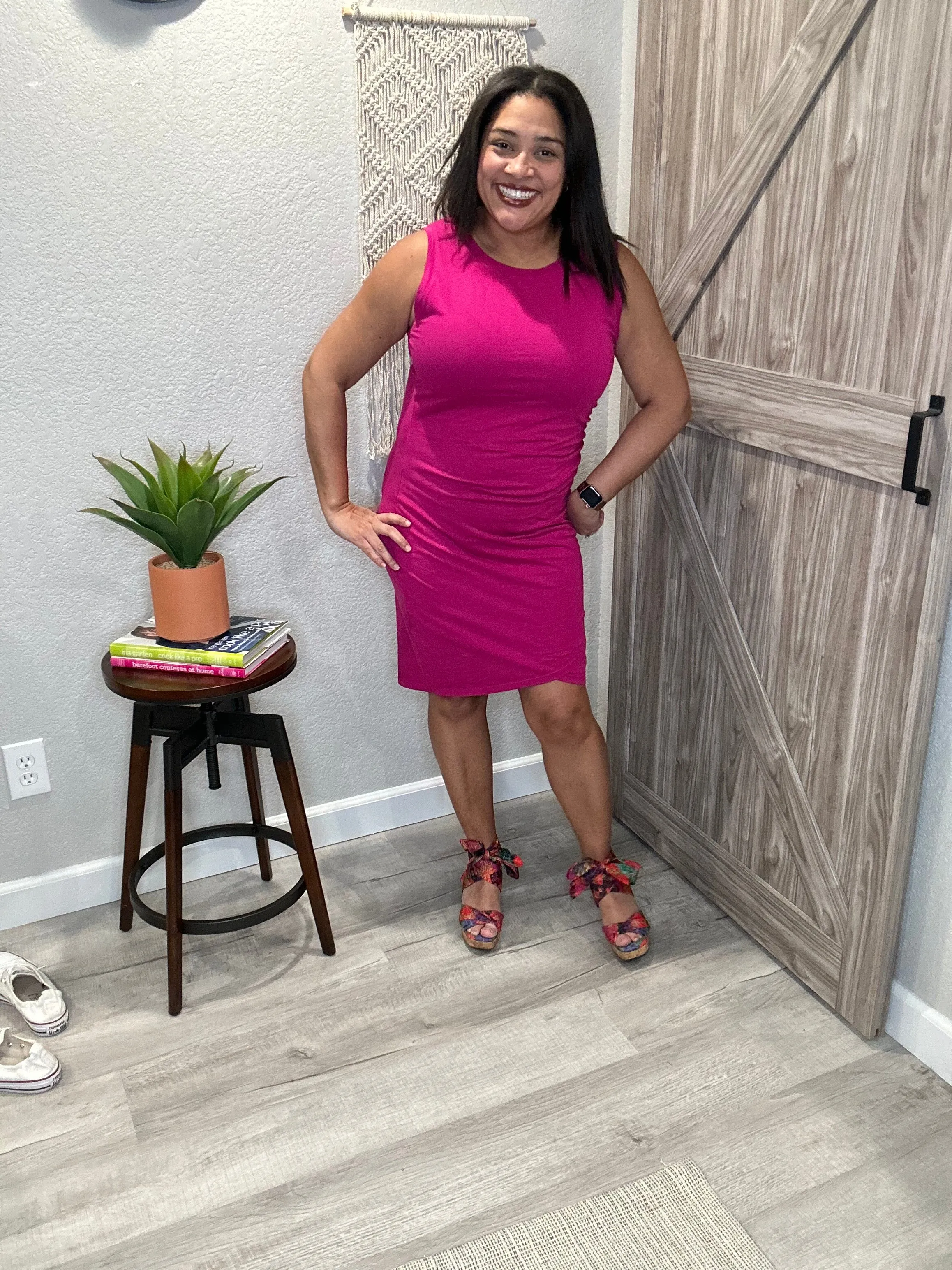 Bobi Surplice Knit Sleeveless Dress