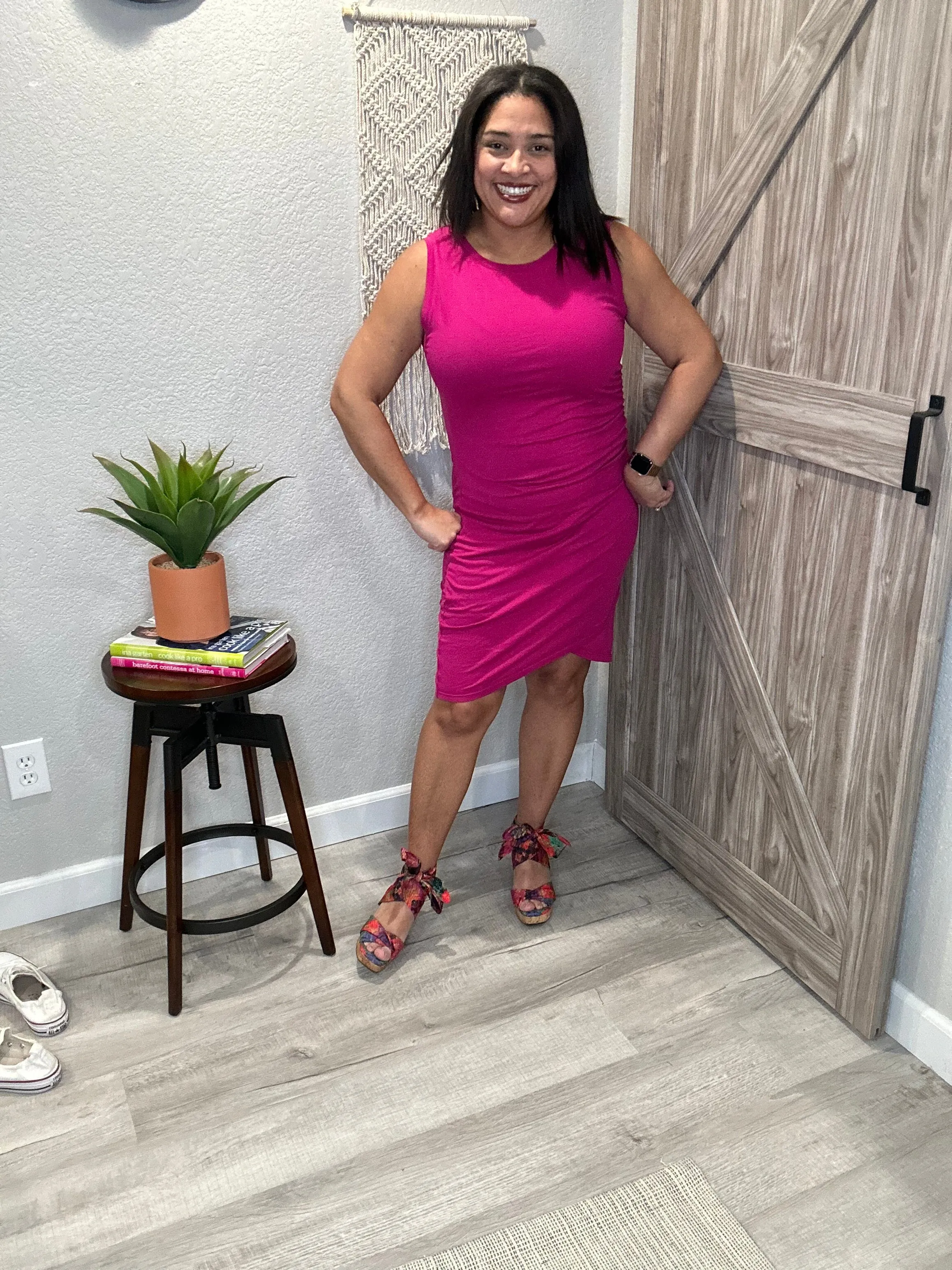 Bobi Surplice Knit Sleeveless Dress