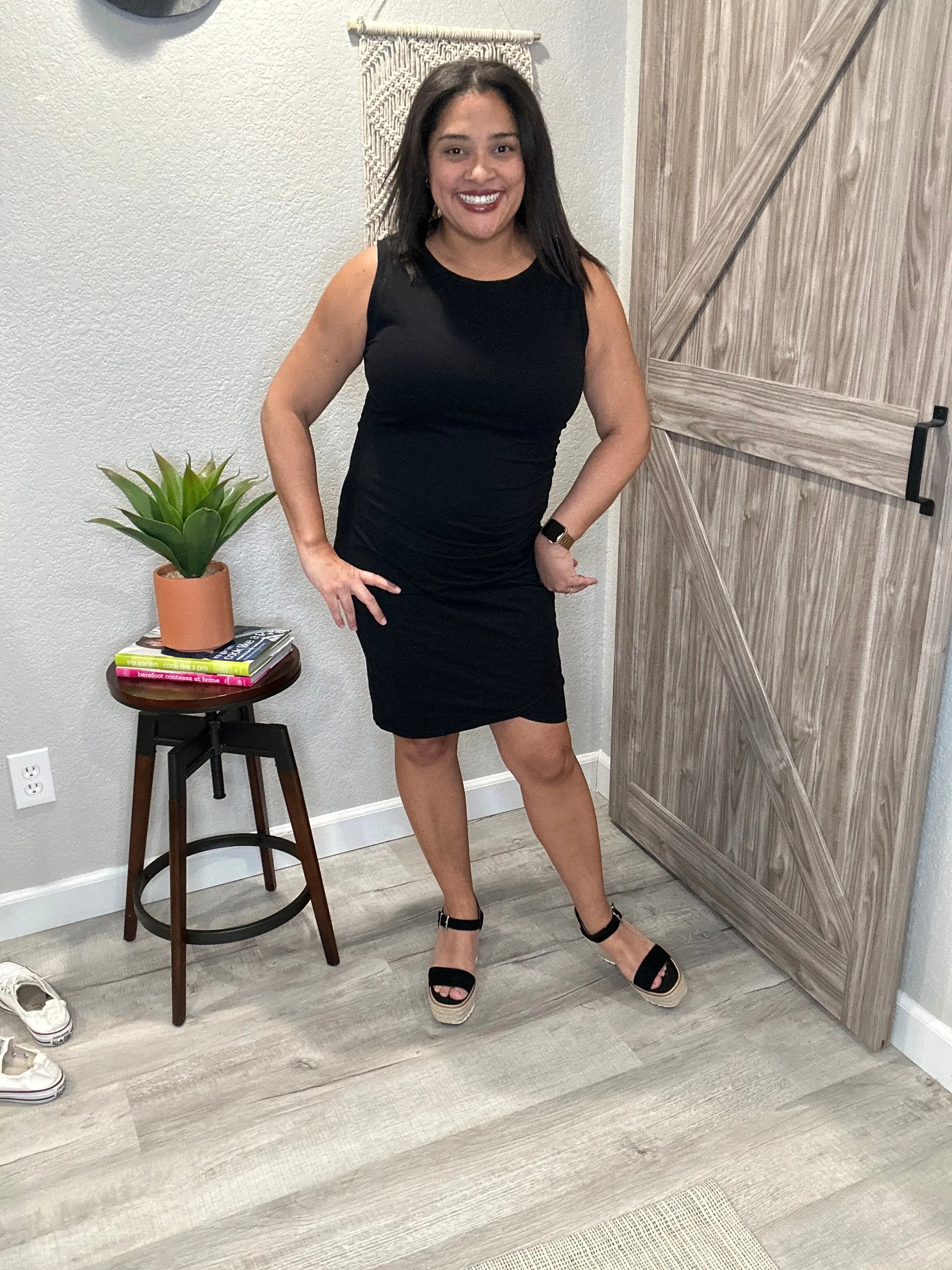 Bobi Surplice Knit Sleeveless Dress