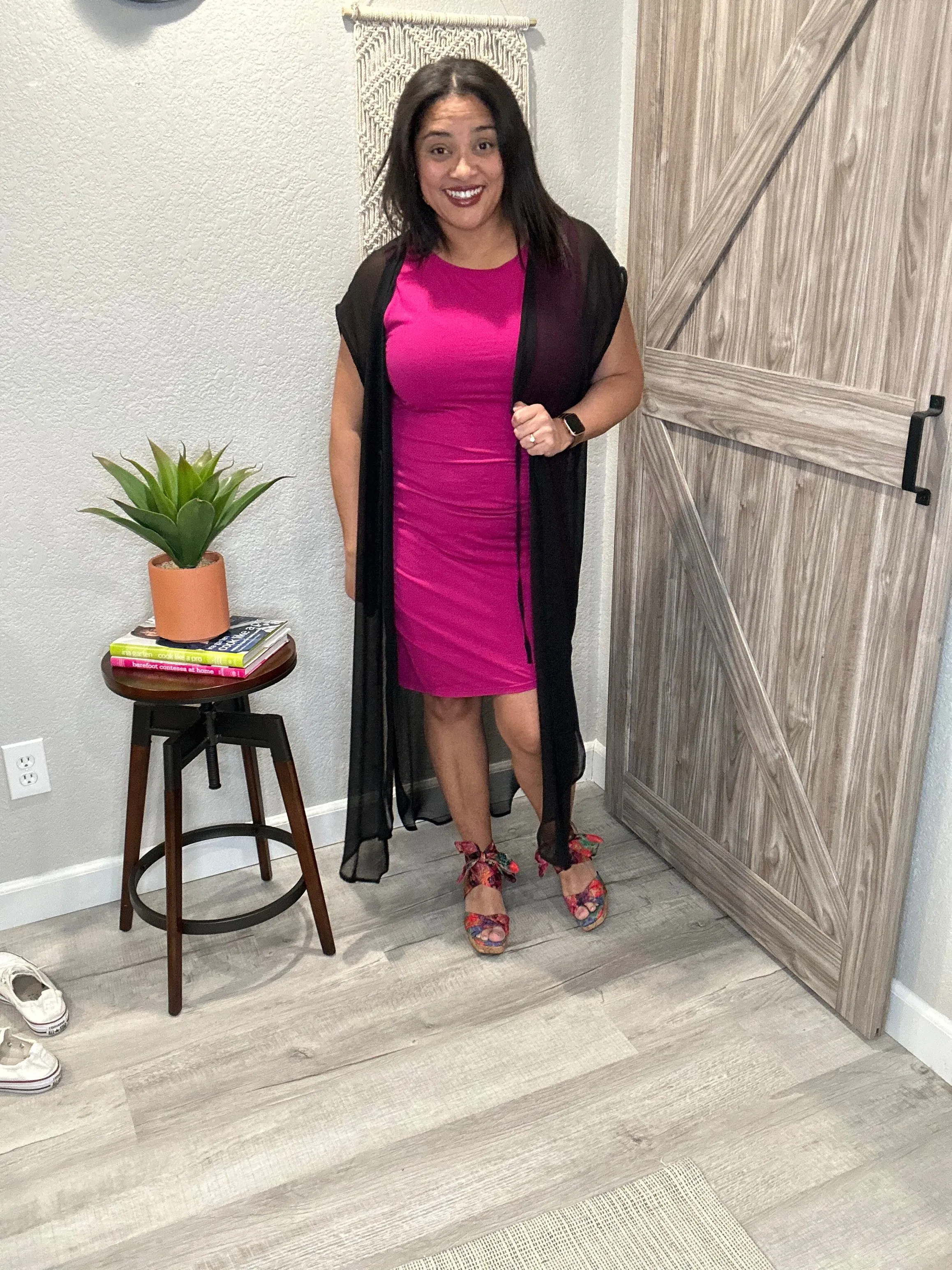 Bobi Surplice Knit Sleeveless Dress