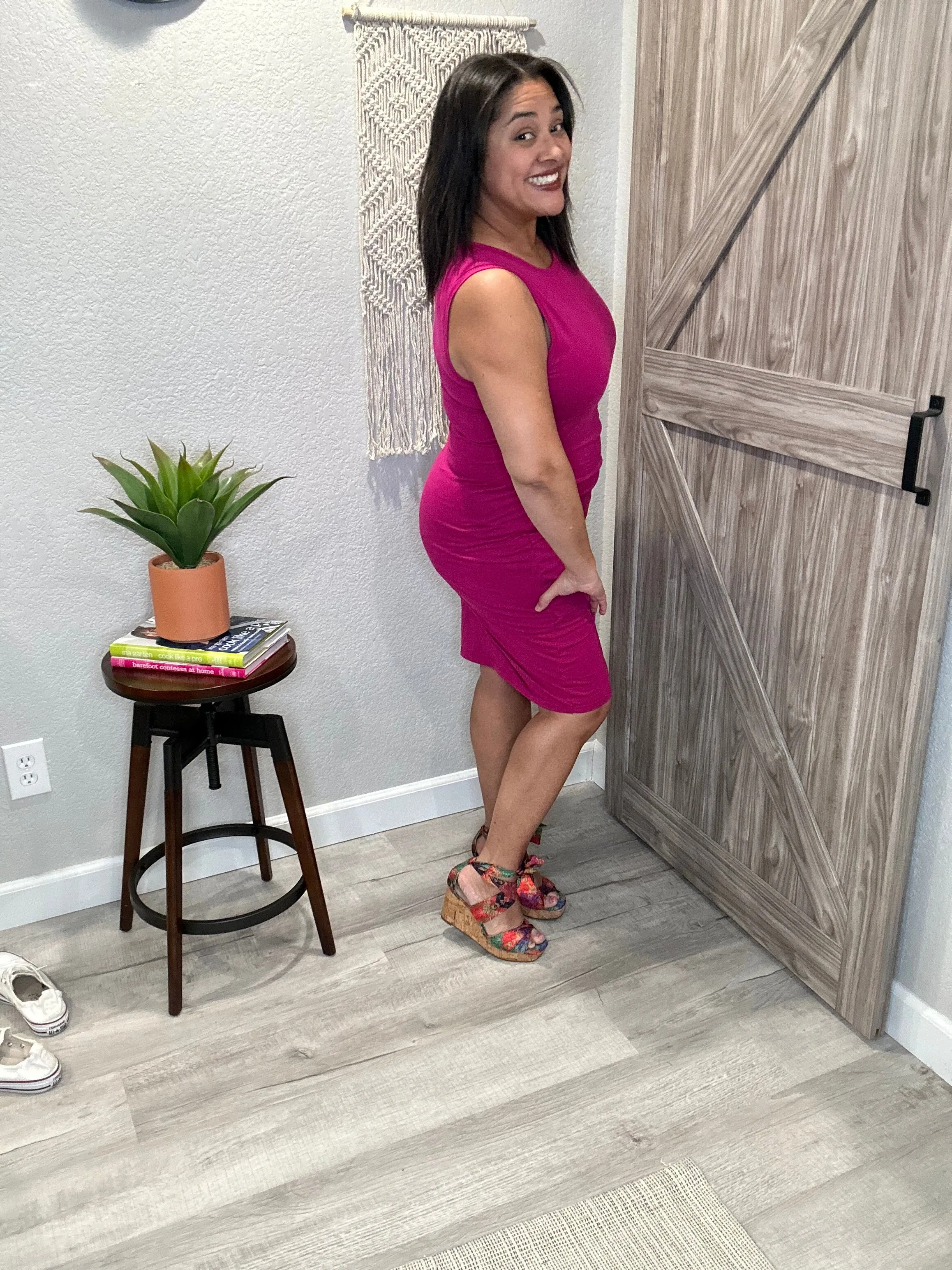 Bobi Surplice Knit Sleeveless Dress