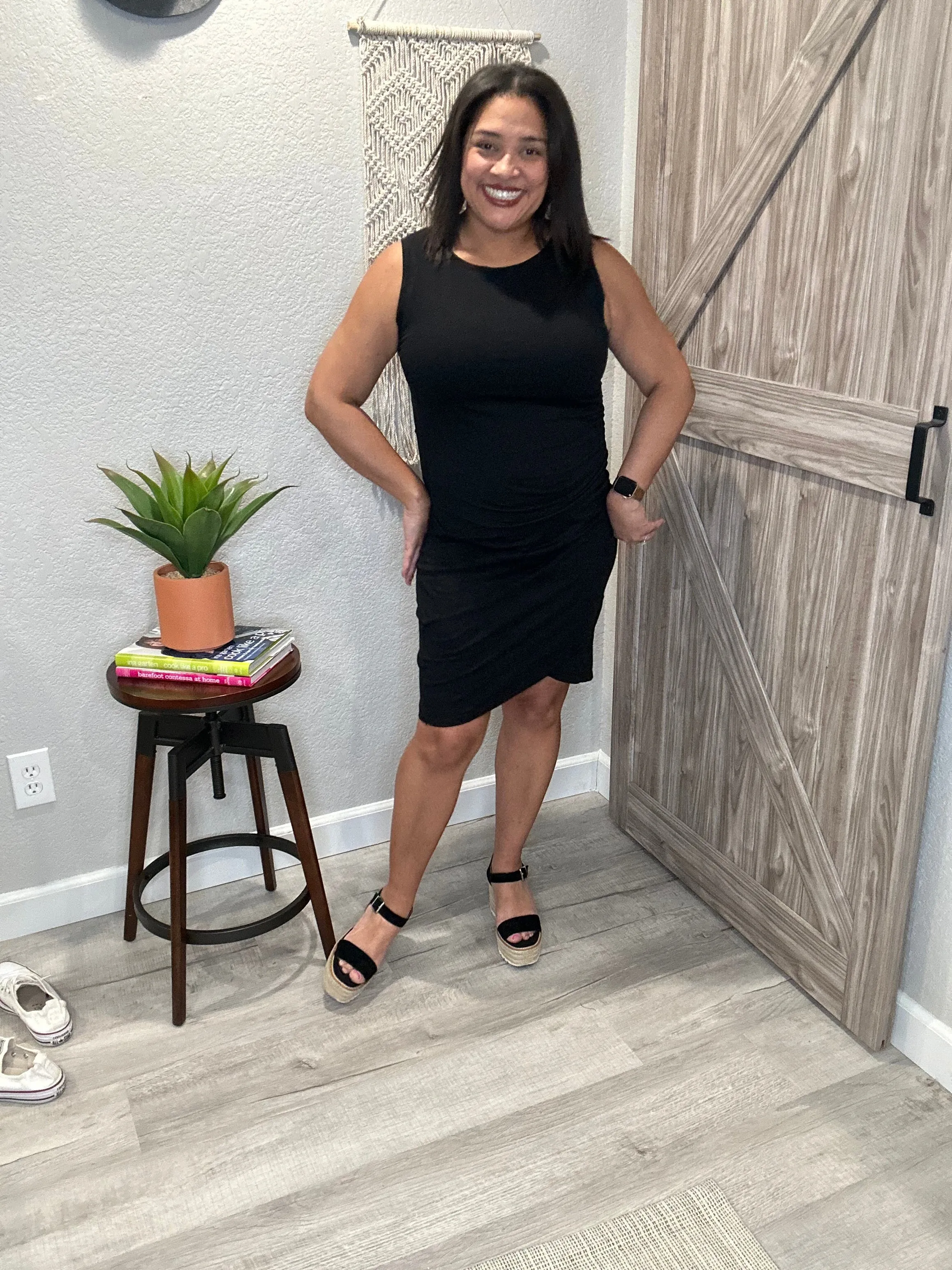 Bobi Surplice Knit Sleeveless Dress