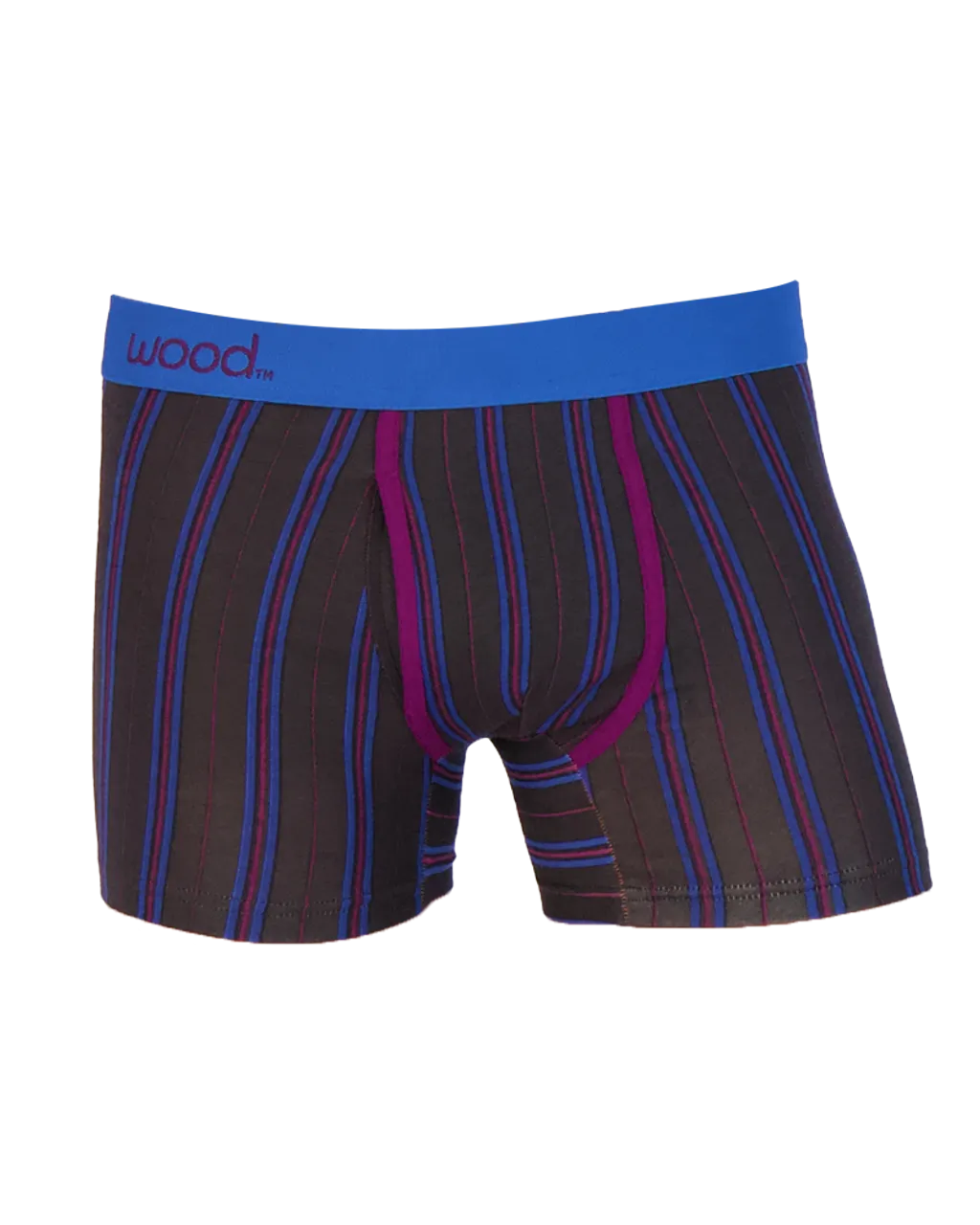 Boxer Brief w/ Fly in Triple Threat Stripe by Wood Underwear