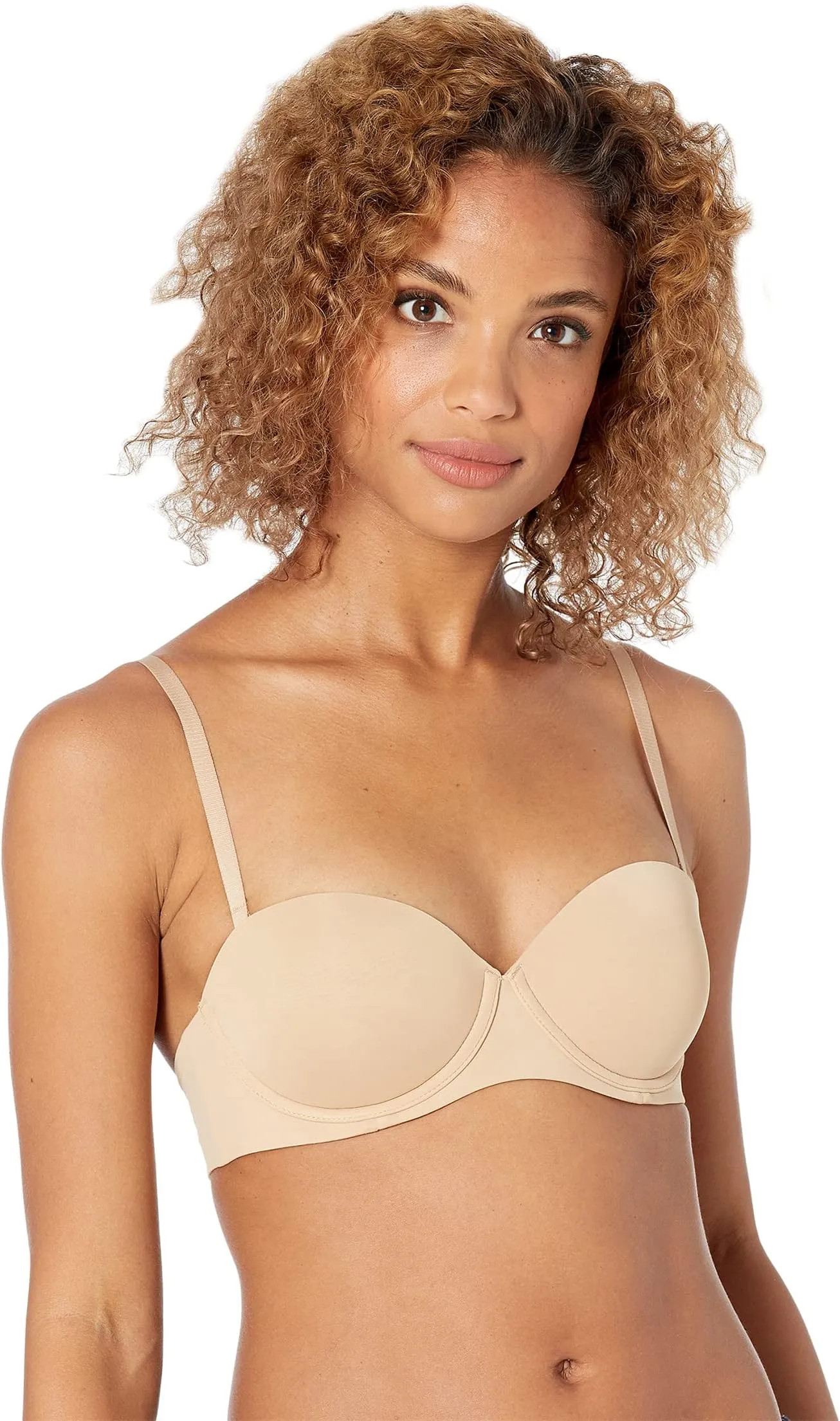Calvin Klein Underwear Strapless Push Up Bra in Bare