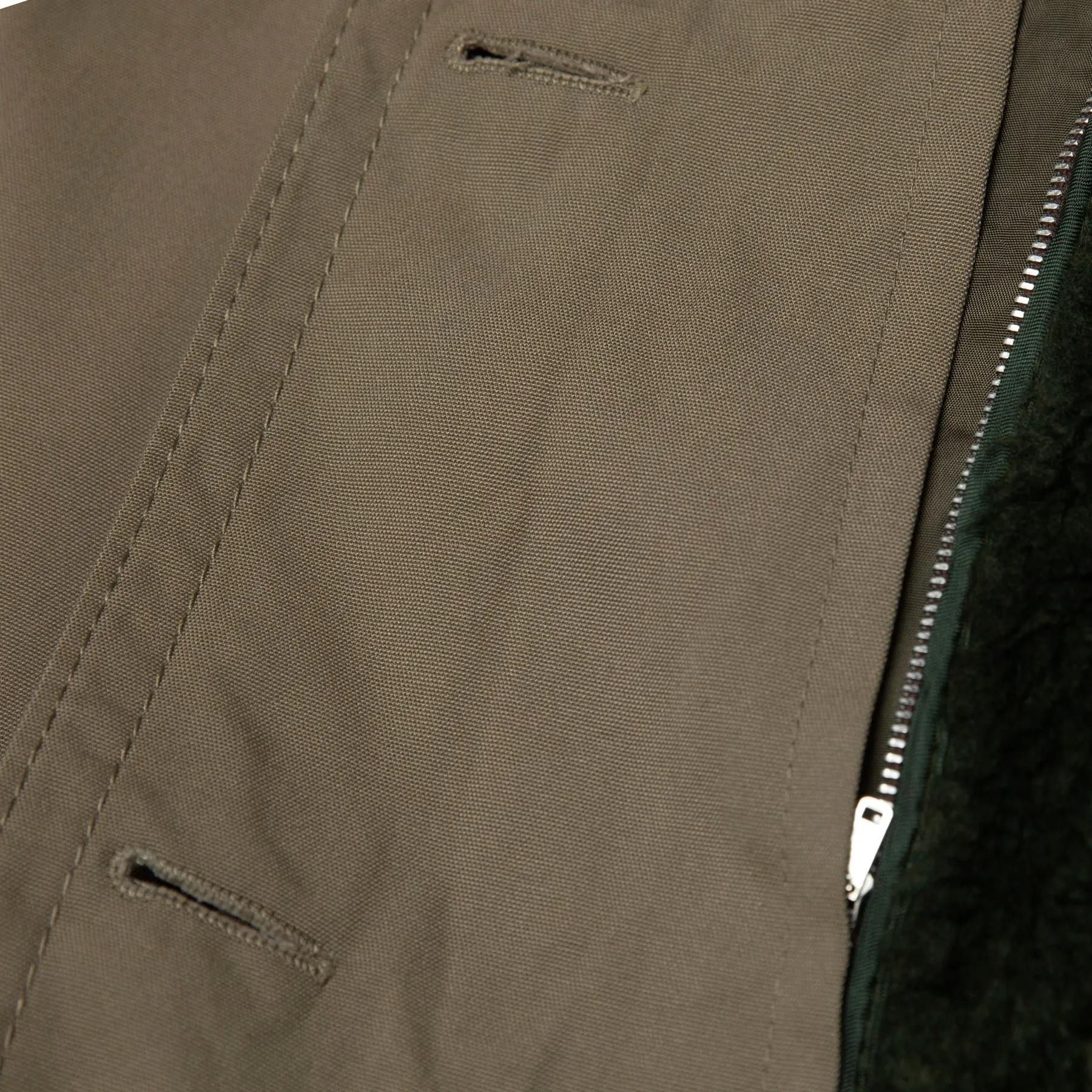 Canvas Weave Fleece Lined Field Coat