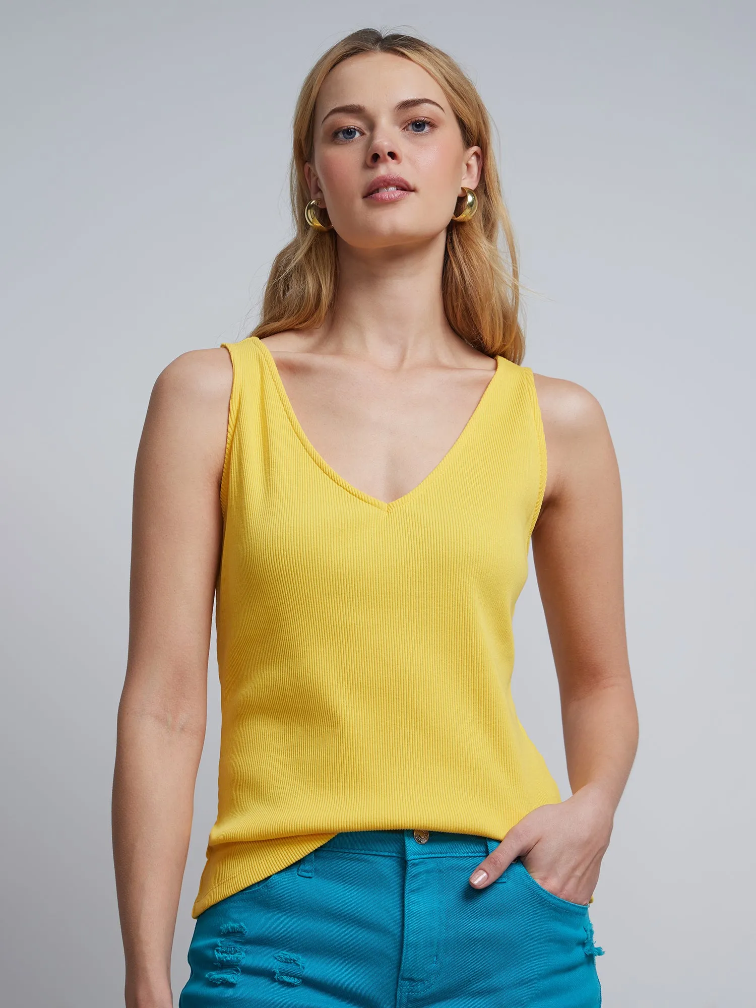 Cotton-Blend Tank Top