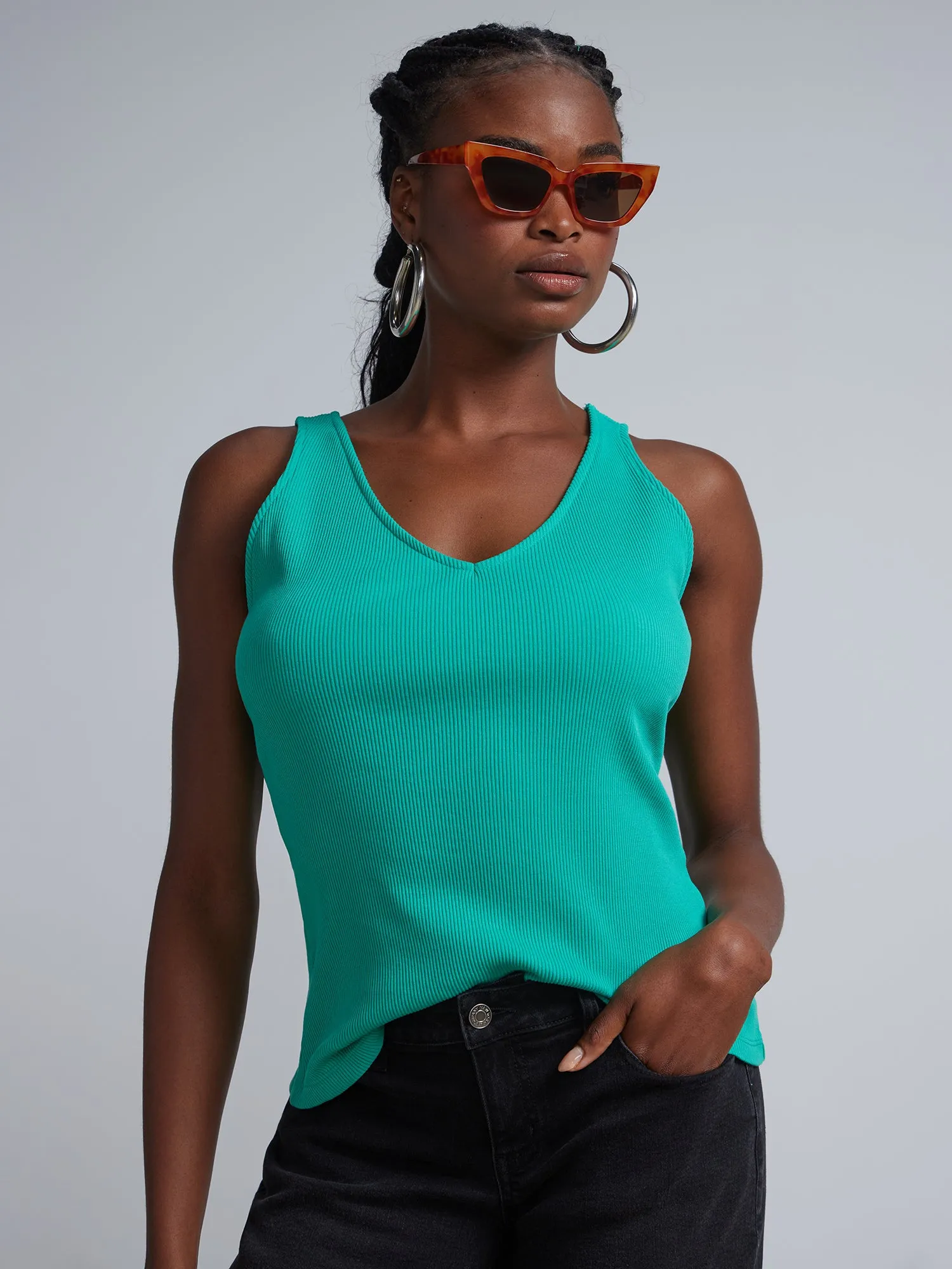 Cotton-Blend Tank Top