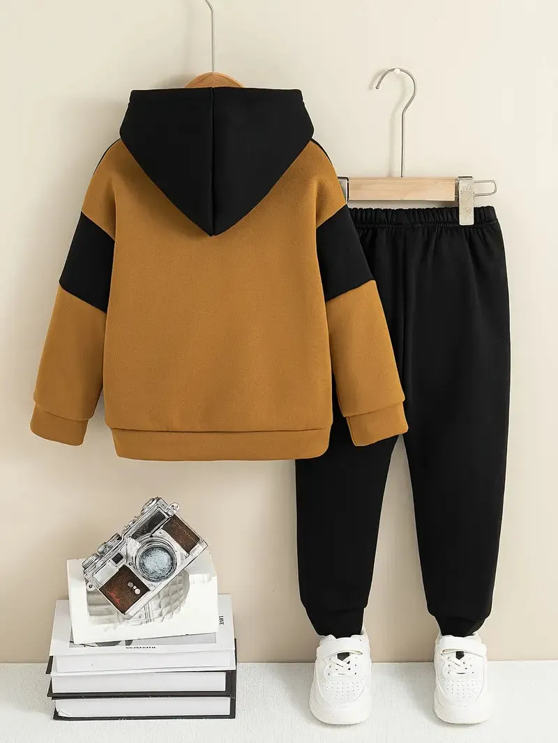 Cozy Colorblock Hoodie   Jogger Set