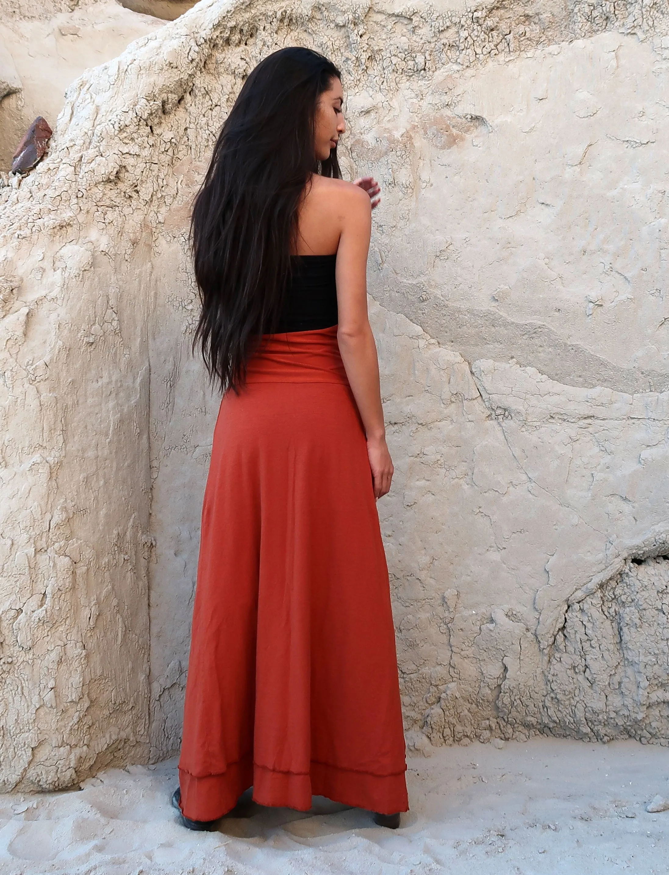 Double Layer Simplicity Long Skirt