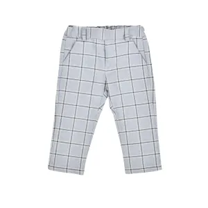 ELTON | Boys Blue Check Flannel Trousers
