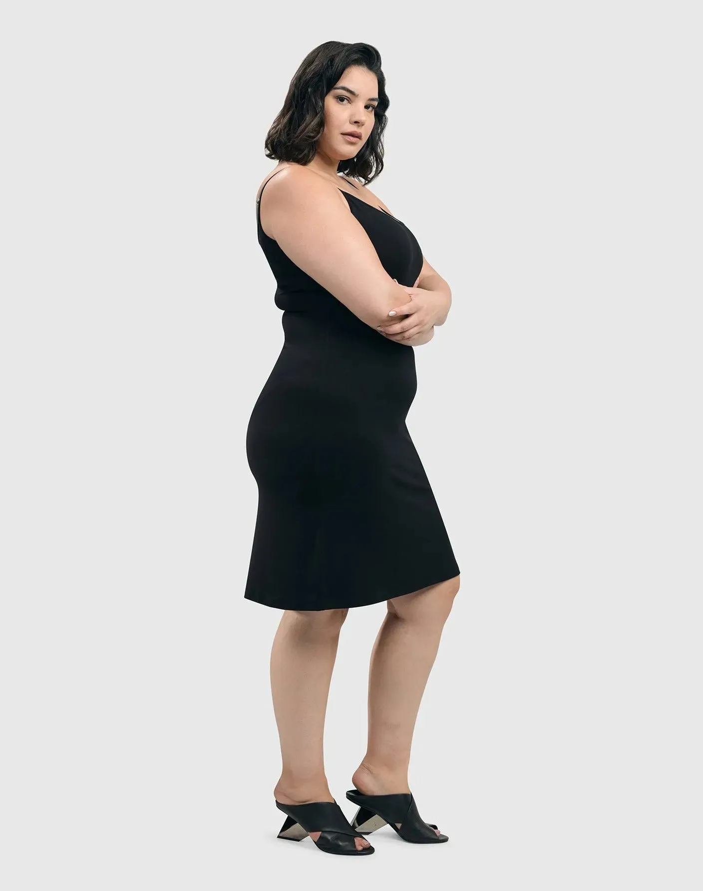 Essential Slip Dress, Black