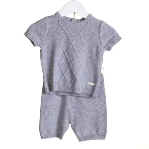 Fine Knit Cable Short Set