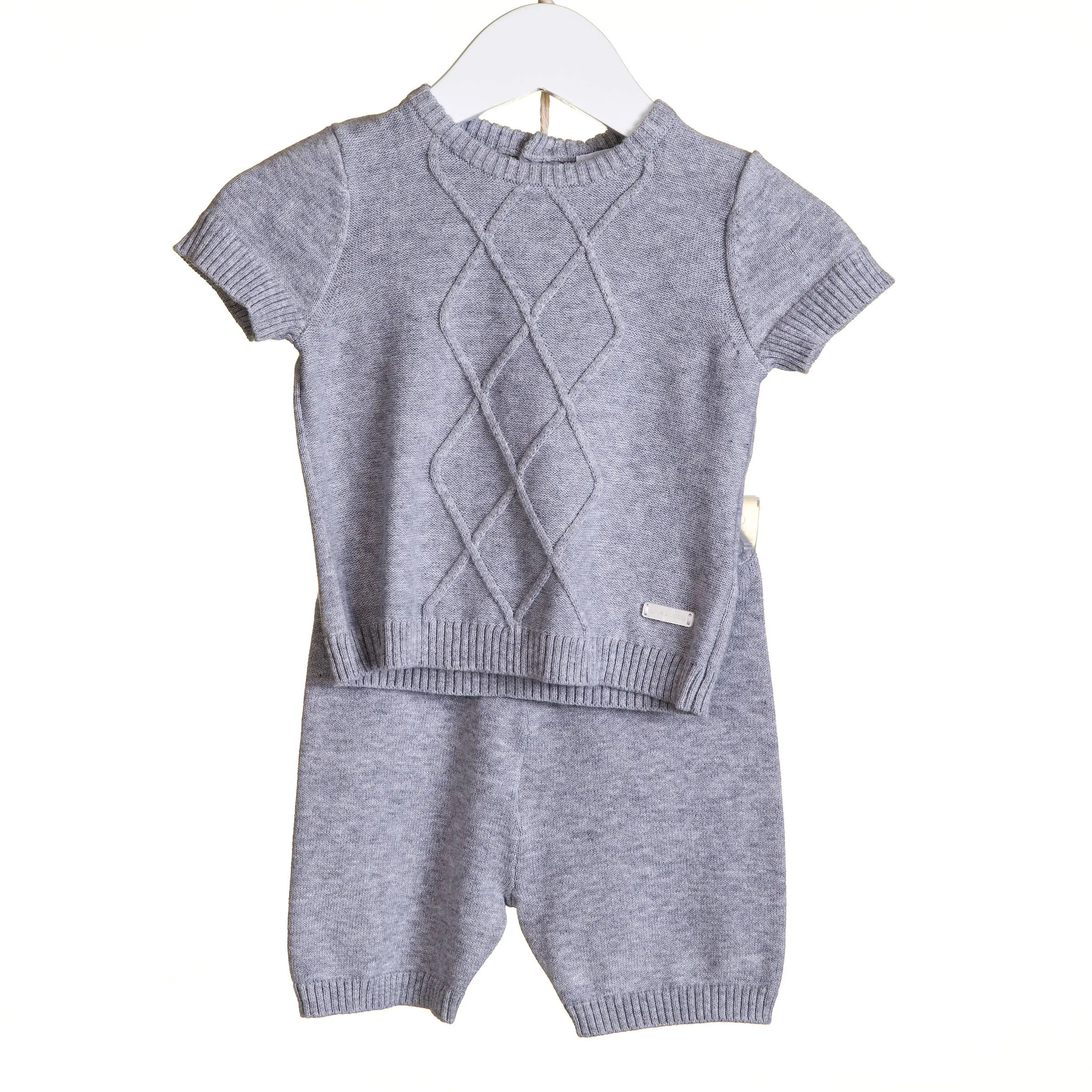Fine Knit Cable Short Set