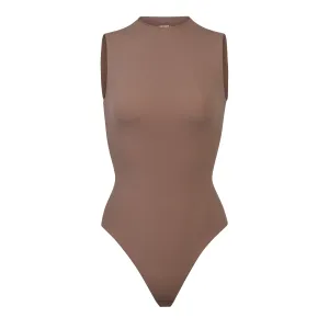 FITS EVERYBODY SLEEVELESS MOCK NECK BODYSUIT | UMBER