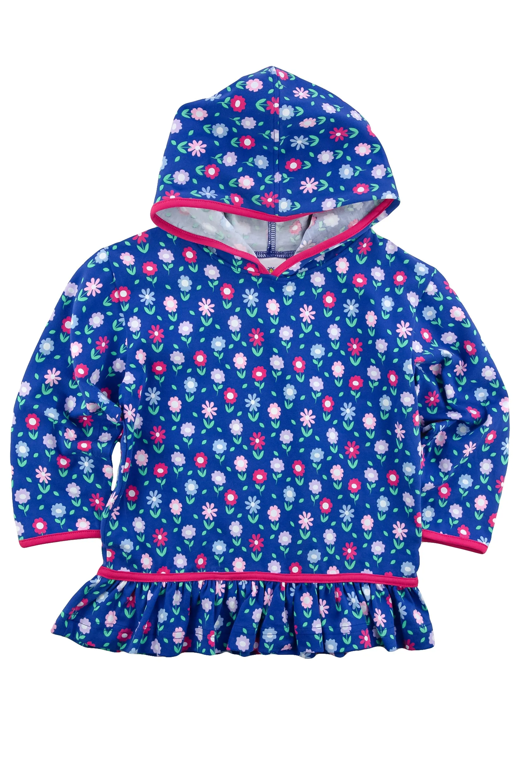 Floral Knit Hoodie With Flowers