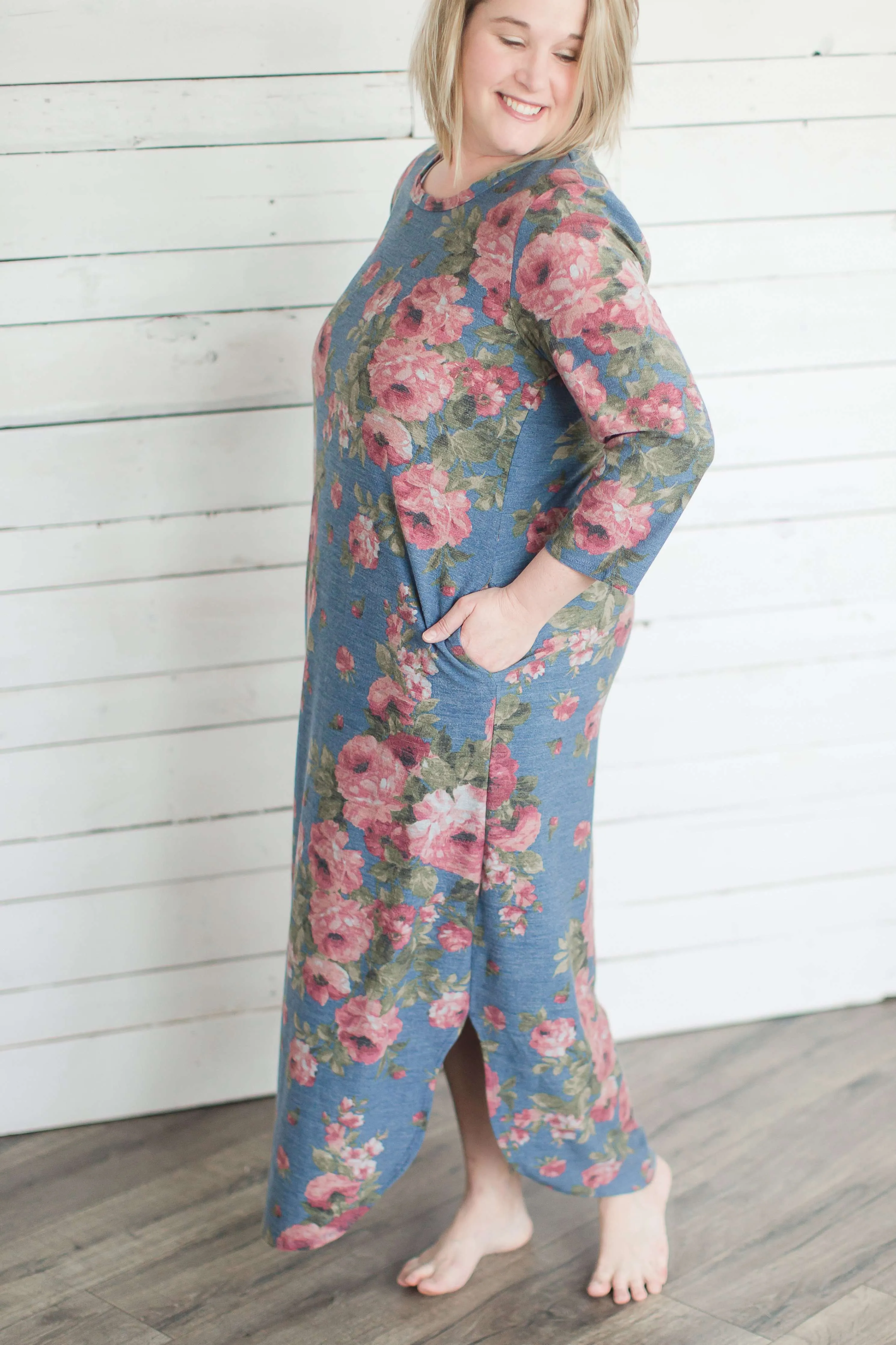 Floral Knit Maxi Dress