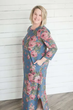 Floral Knit Maxi Dress