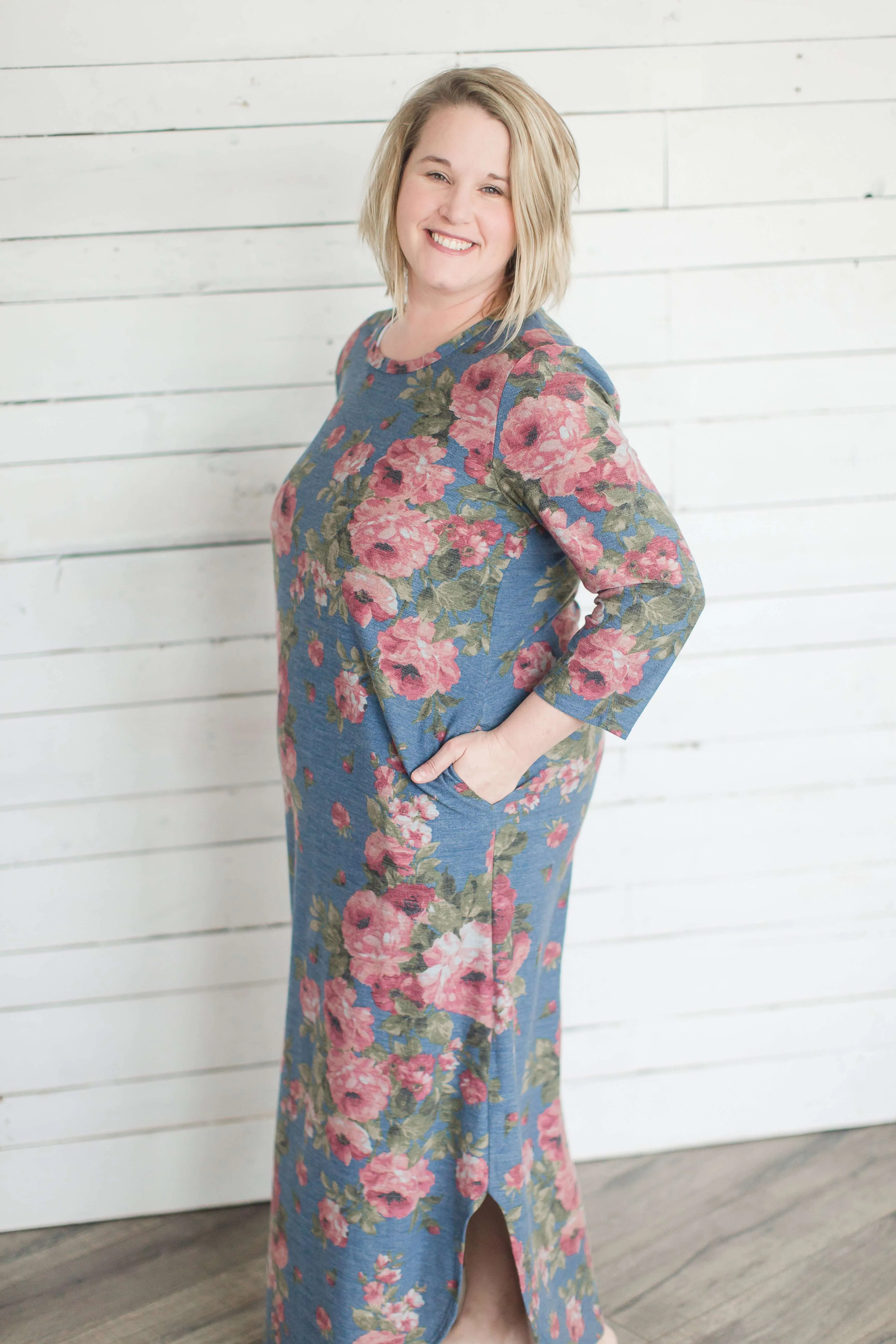 Floral Knit Maxi Dress