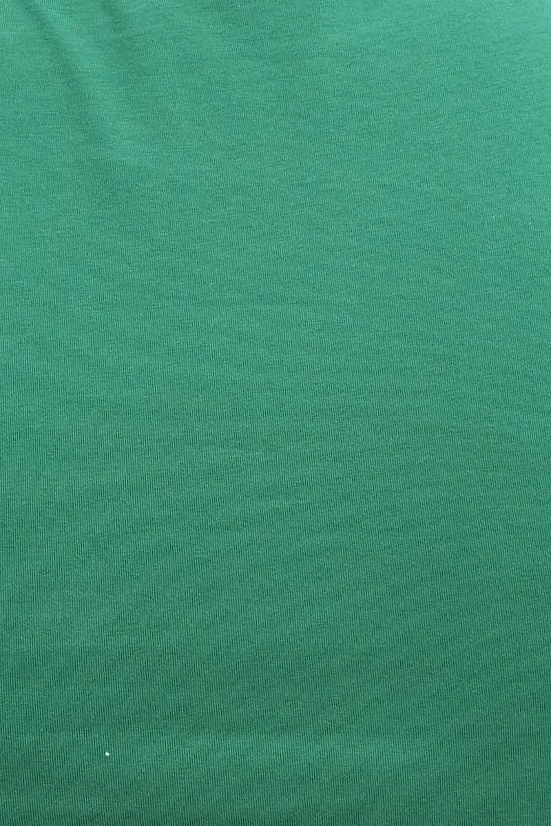 Green Tank Top Sleeveless Double Layer Jersey