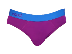 Hip Brief in Grape by Wood Underwear