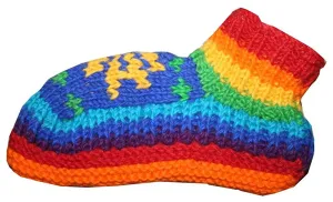 Knit Crochet Fleece Lined Booties Socks
