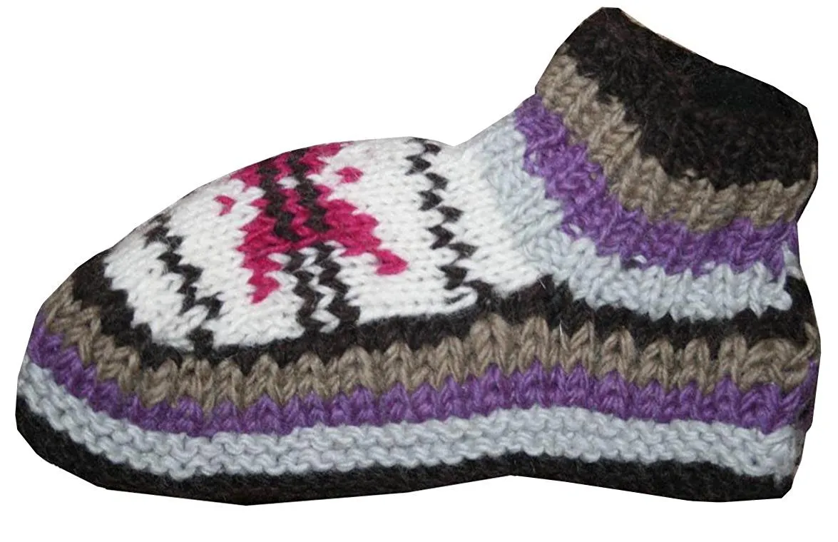 Knit Fleece Lined Winter Socks Booties