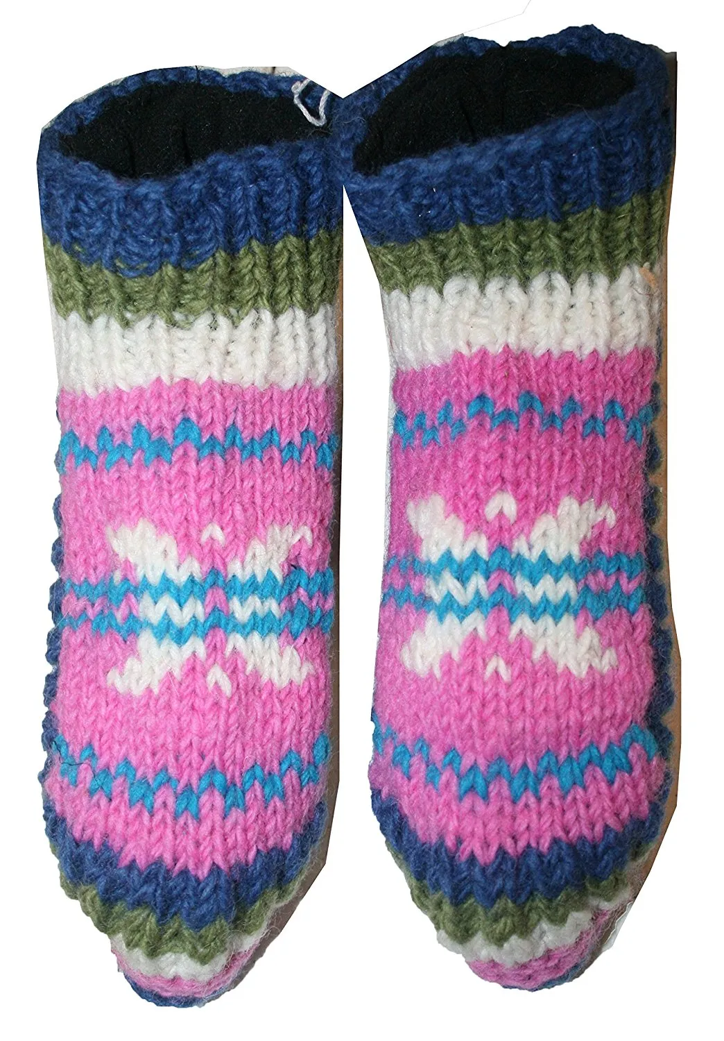 Knit Fleece Lined Winter Socks Booties