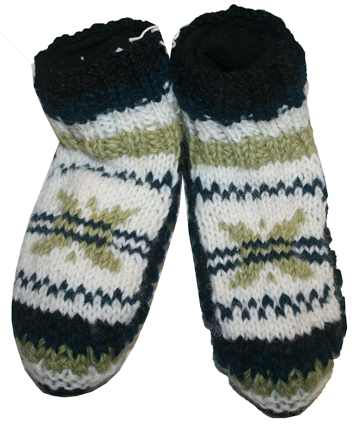 Knit Fleece Lined Winter Socks Booties